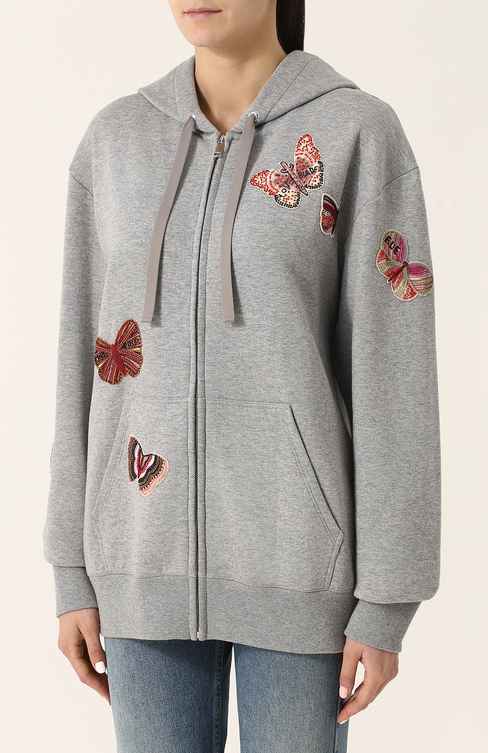 Хлопковый кардиган с капюшоном и отделкой в виде бабочек VALENTINO, арт. PB3MF03X/3PC, фото 3