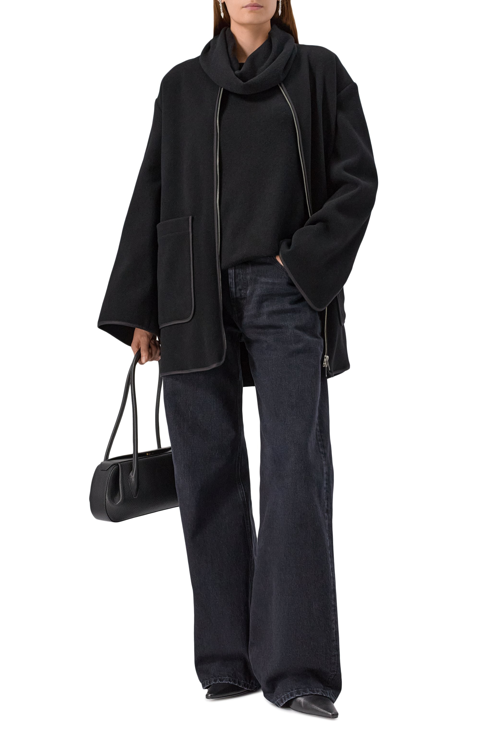 Свитер из шерсти и кашемира D.EXTERIOR черного цвета по цене 53300 руб., арт. 61157, фото 2 Свитер из шерсти и кашемира D.EXTERIOR, арт. 61157, фото 2