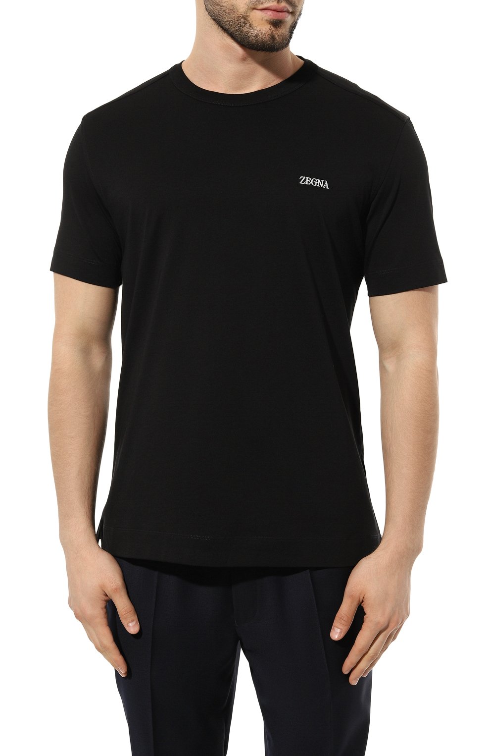 Хлопковая футболка ZEGNA, арт. E7360A5/B760, фото 3