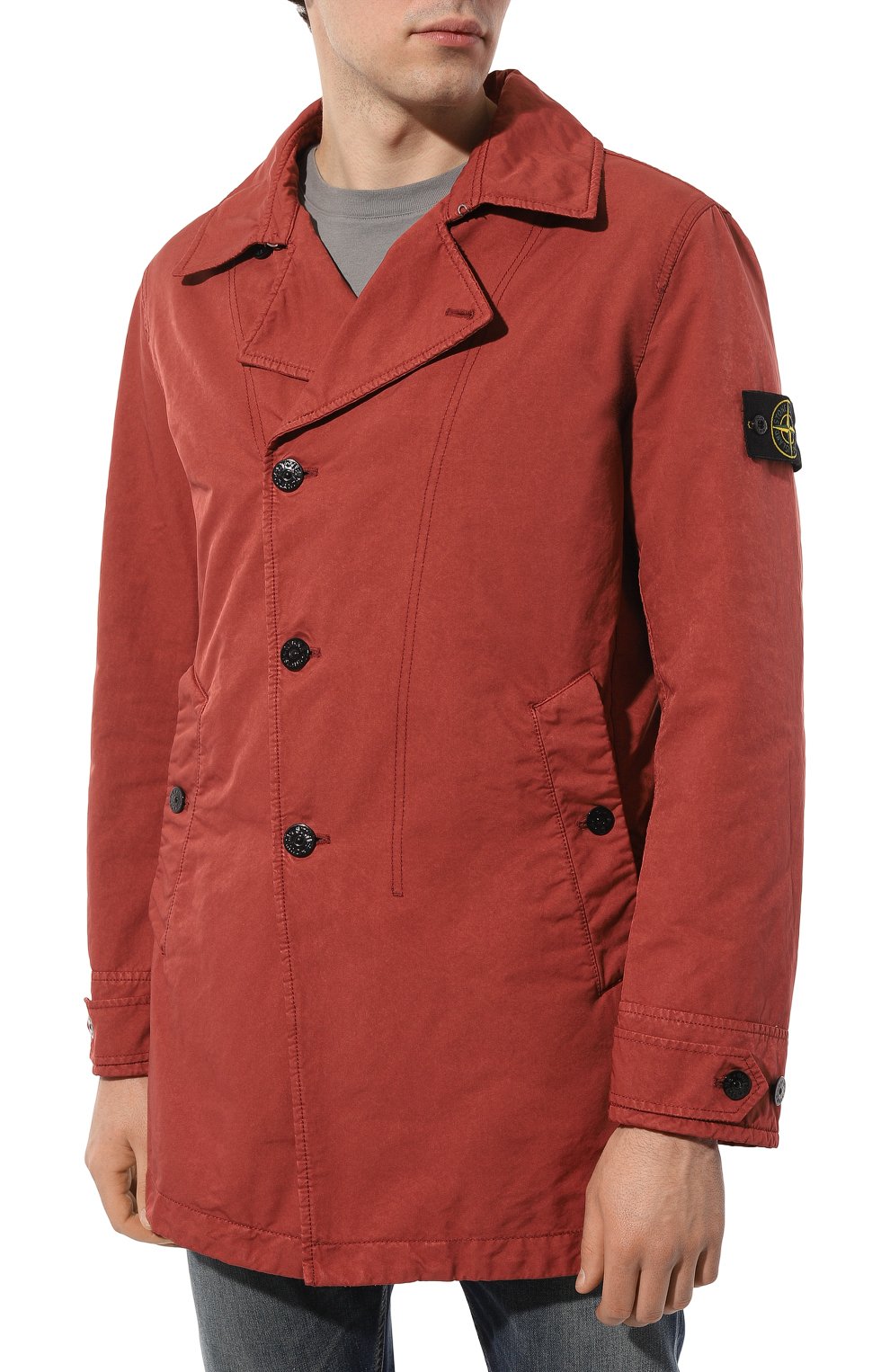 Утепленный плащ STONE ISLAND красного цвета по цене 167000 руб., арт. 751542149, фото 3 Утепленный плащ STONE ISLAND, арт. 751542149, фото 3