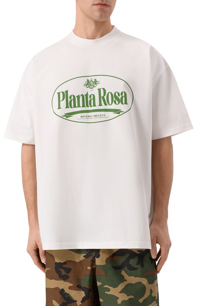 Хлопковая футболка PLANTA ROSA, арт. PR/T01/CIRCLED-GREEN/300VELVET, фото 3