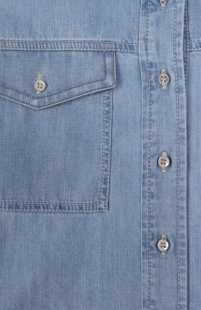 Джинсовая рубашка BRUNELLO CUCINELLI голубого цвета по цене 45150 руб., арт. BH192C860A, фото 3 Джинсовая рубашка BRUNELLO CUCINELLI, арт. BH192C860A, фото 3