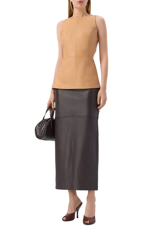 Кожаный топ 12 STOREEZ 139184 Бежевый  139184 Фото 2