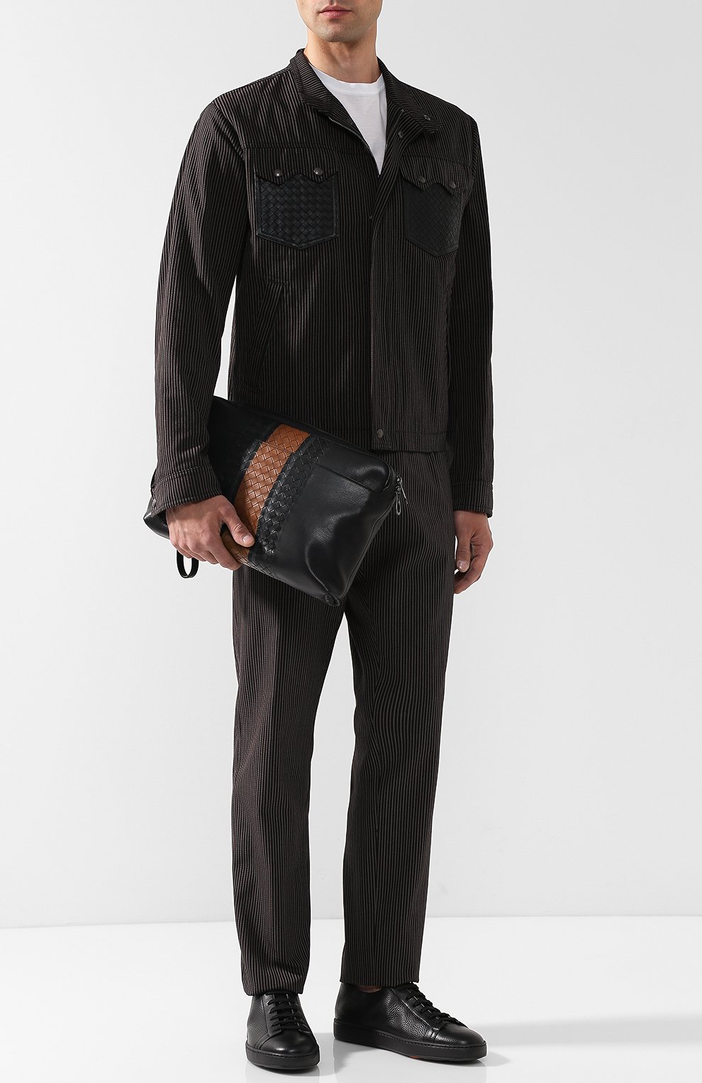 Кожаная сумка для документов с плетением intrecciato BOTTEGA VENETA, арт. 507992/VA100, фото 2