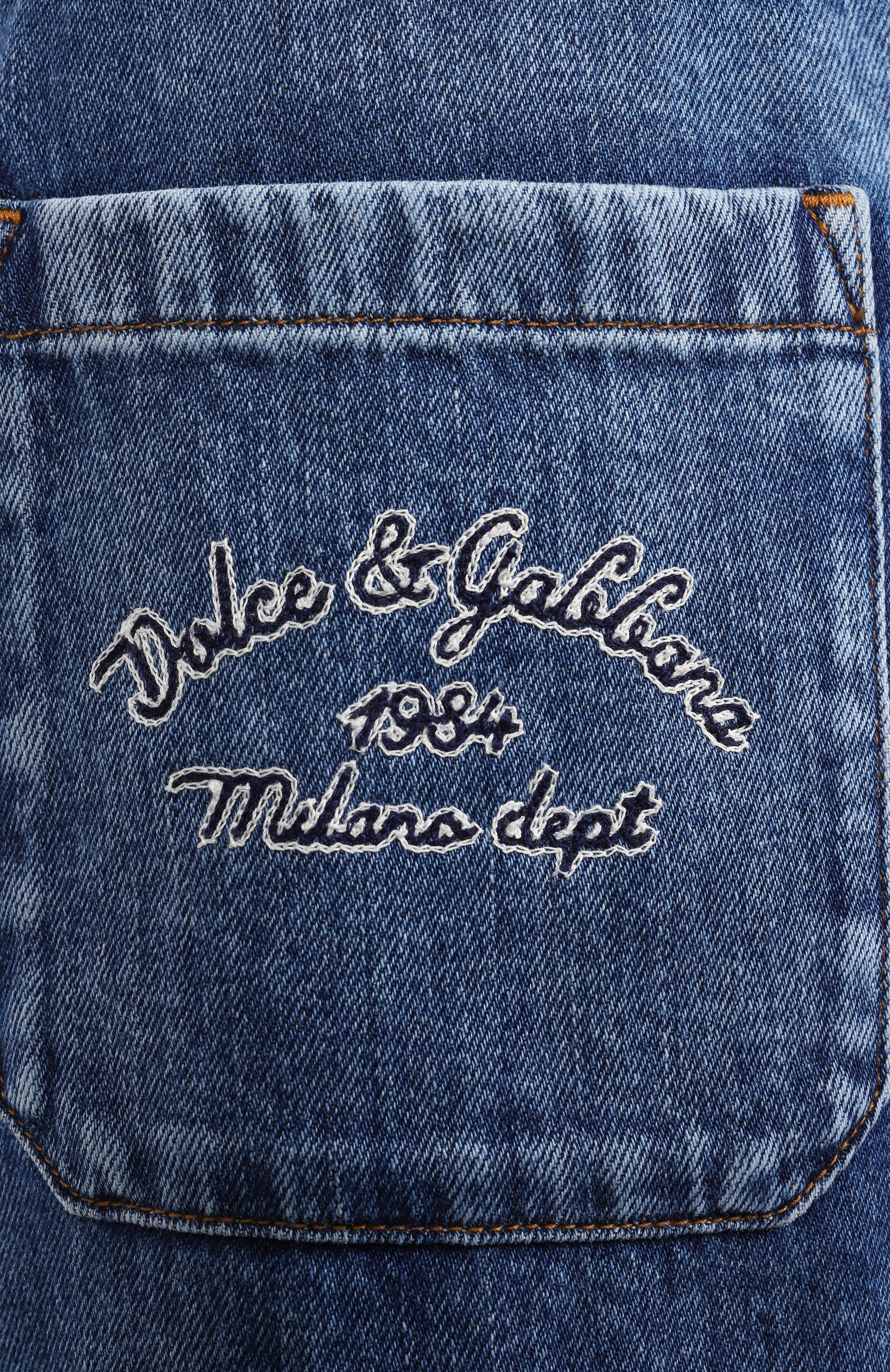 Джинсовые шорты DOLCE & GABBANA синего цвета по цене 87550 руб., арт. GP0T2Z/G8MK5, фото 6 Джинсовые шорты DOLCE & GABBANA, арт. GP0T2Z/G8MK5, фото 6