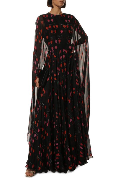 Шелковое платье ALEXANDER MCQUEEN черного цвета по цене 720500 руб., арт. 506599/QKC02, фото 2 Шелковое платье ALEXANDER MCQUEEN, арт. 506599/QKC02, фото 2