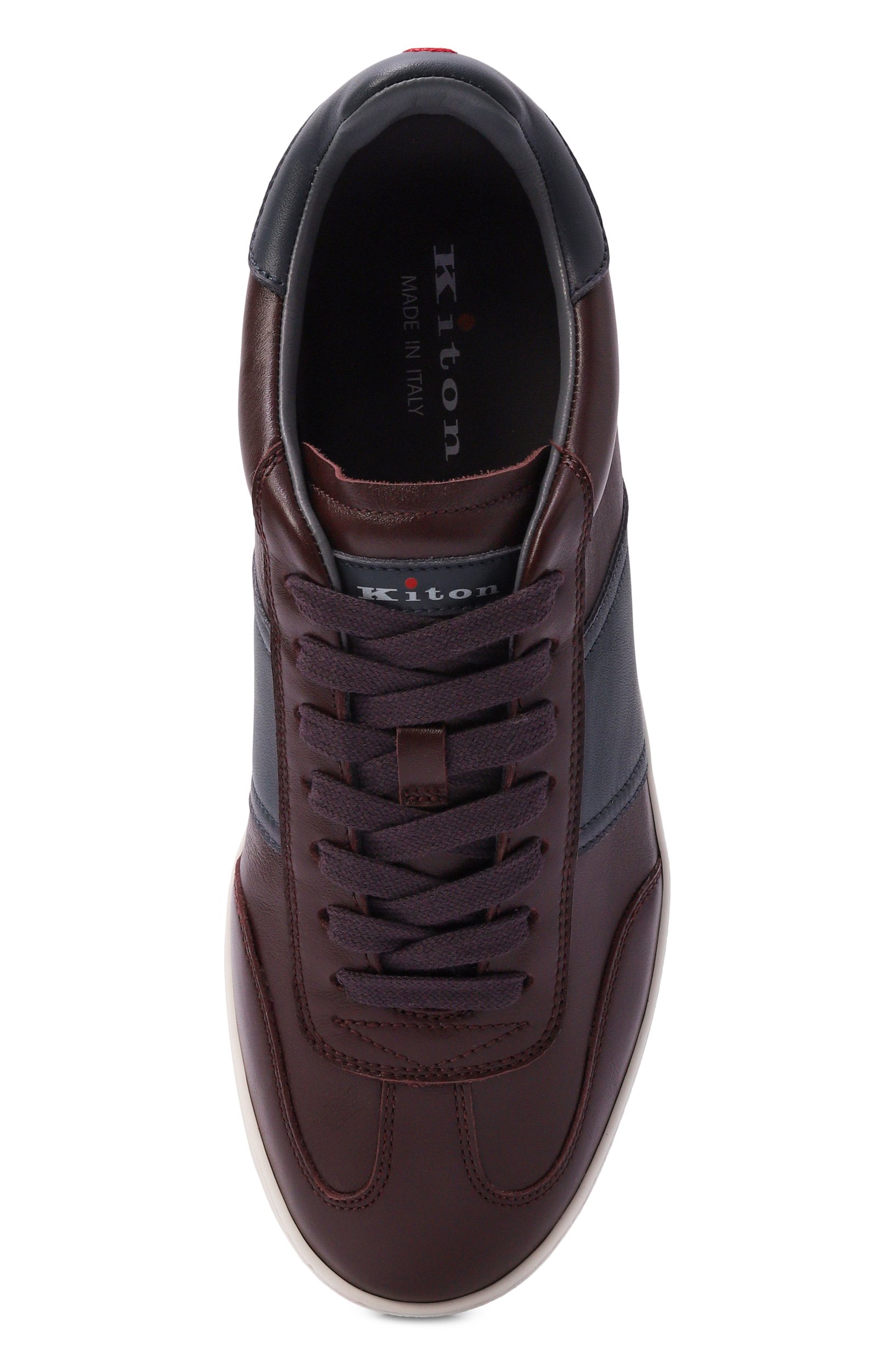 Кожаные кеды KITON бордового цвета по цене 98950 руб., арт. DSSCHITN01461, фото 6 Кожаные кеды KITON, арт. DSSCHITN01461, фото 6