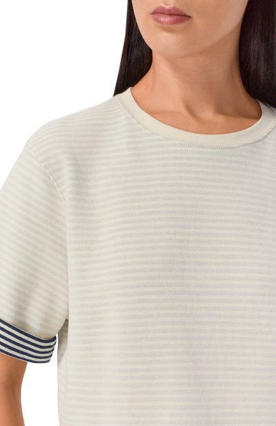 Хлопковая футболка FRAME DENIM, арт. WE26JSS002/THE STRIPE CUFF T0P, фото 5