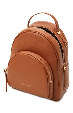 Женский рюкзак lea small COCCINELLE коричневого цвета, арт. E1 I60 14 01 01 | Фото 4 (Материал: Натуральная кожа; Стили: Кэжуэл; Размер: mini; Материал сплава: Проставлено; Драгоценные камни: Проставлено)