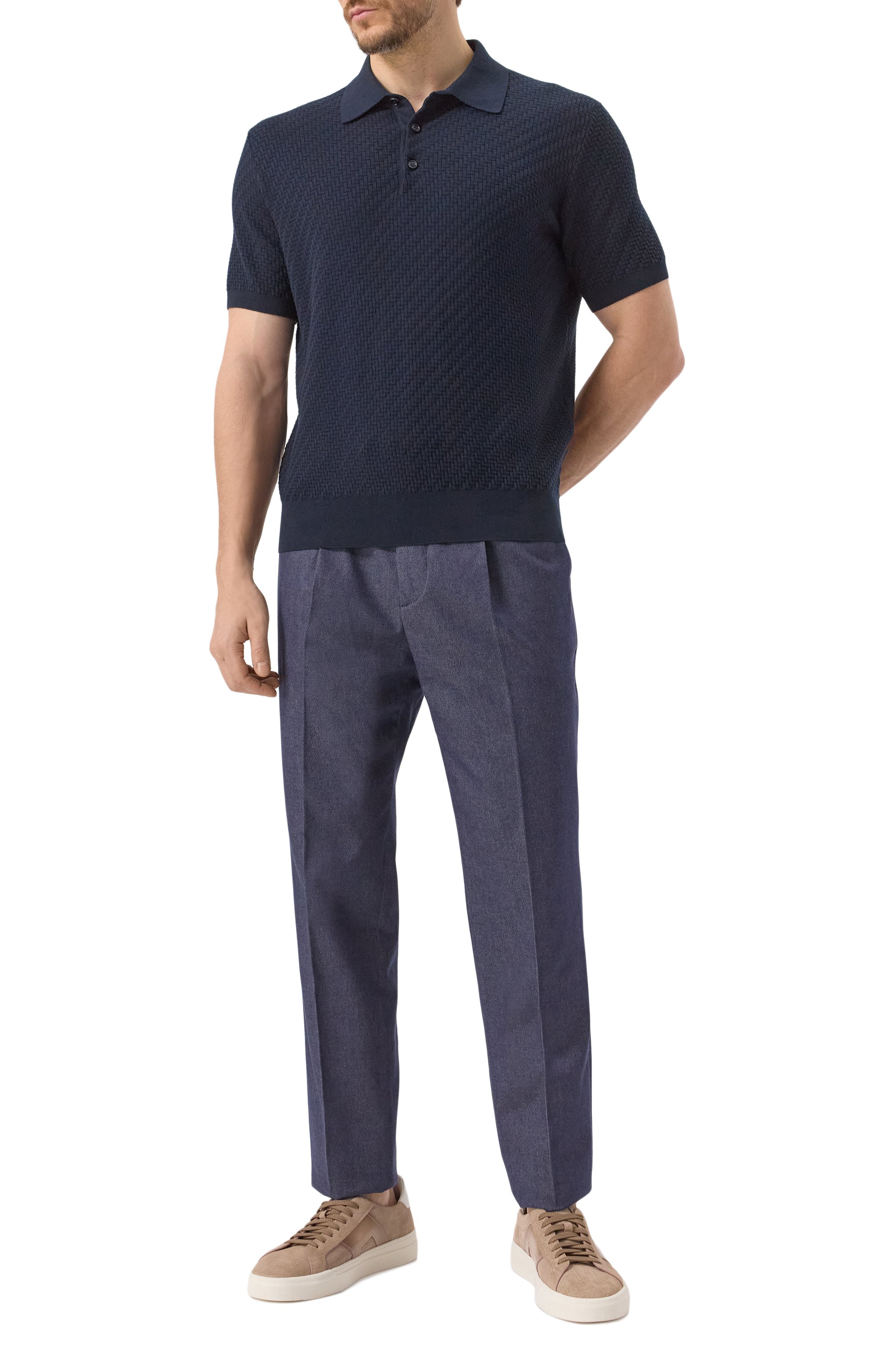 Поло из хлопка и шелка BRIONI, арт. UMR200/PAK22, фото 2