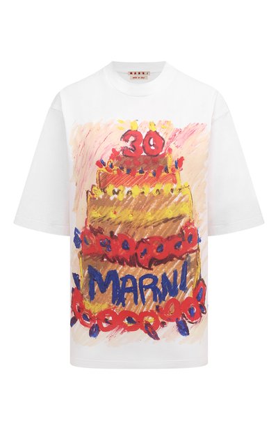 Женская хлопковая футболка MARNI, арт. THJE0263PB/USCX15