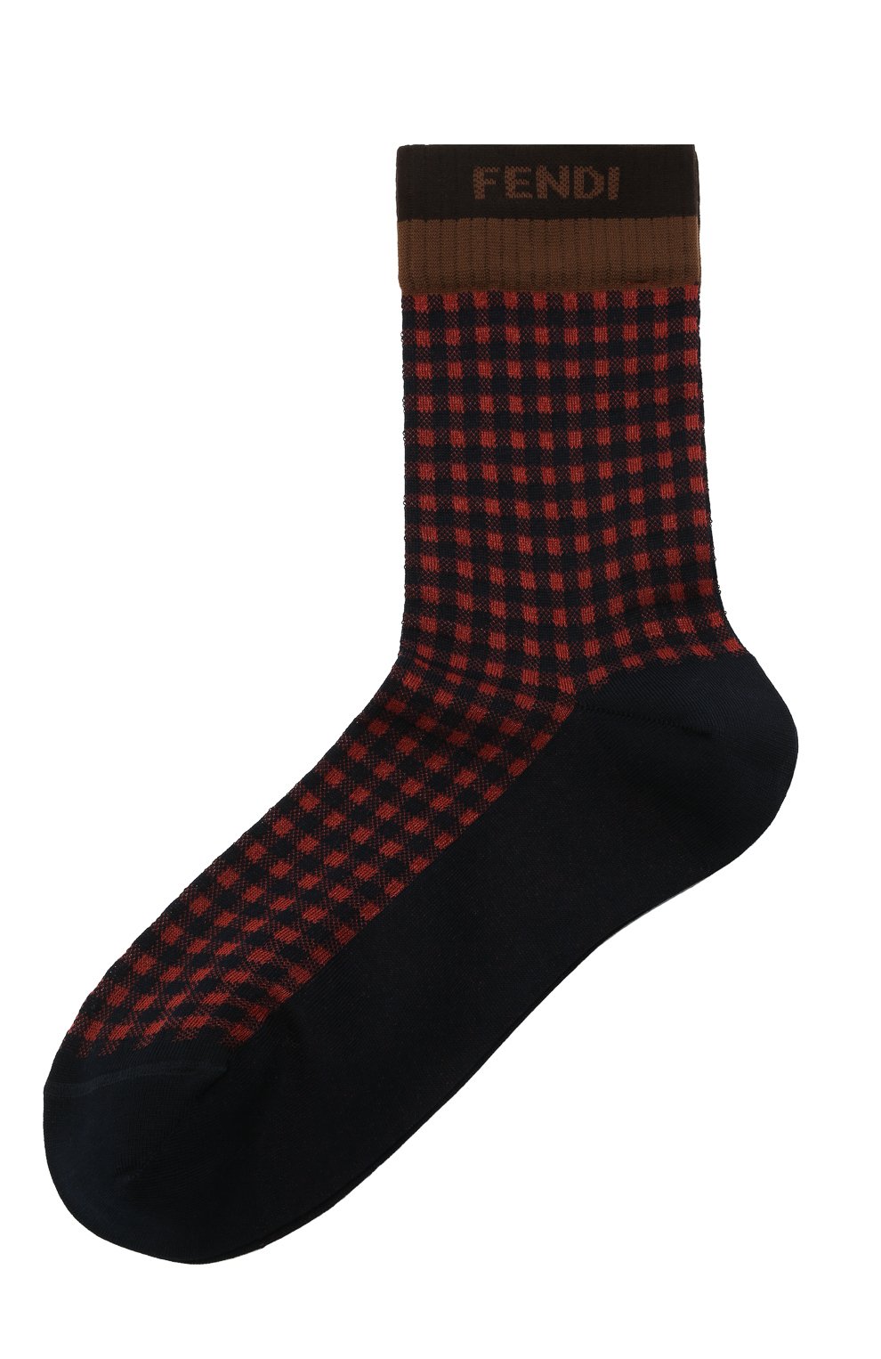 Хлопковые носки FENDI разноцветного цвета по цене 12950 руб., арт. FXZ558 ADJ8, фото 1 Хлопковые носки FENDI, арт. FXZ558 ADJ8, фото 1