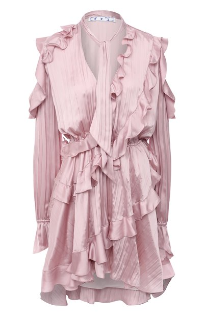Атласное платье OFF-WHITE, арт. 0WDB294R21FAB001, фото 1