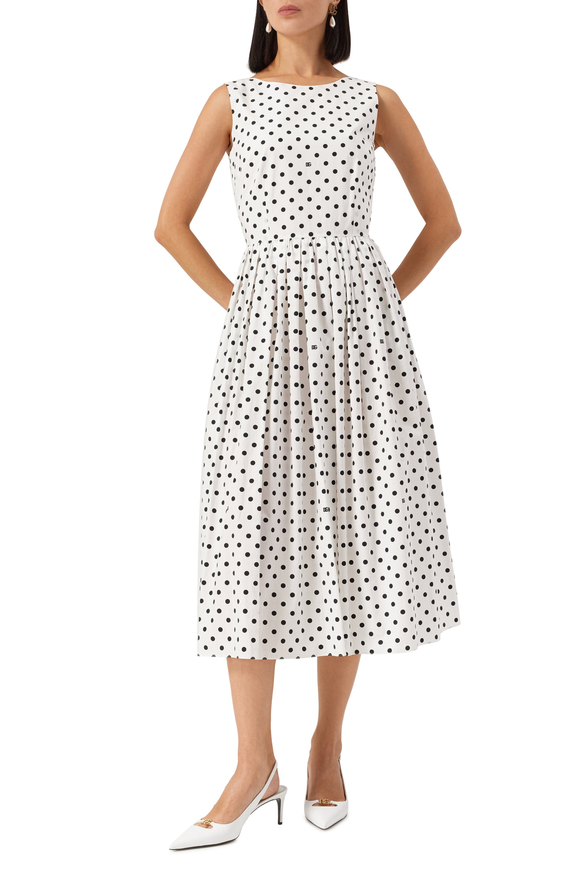 Хлопковое платье DOLCE & GABBANA, арт. F6JHVT/HS5R7, фото 3