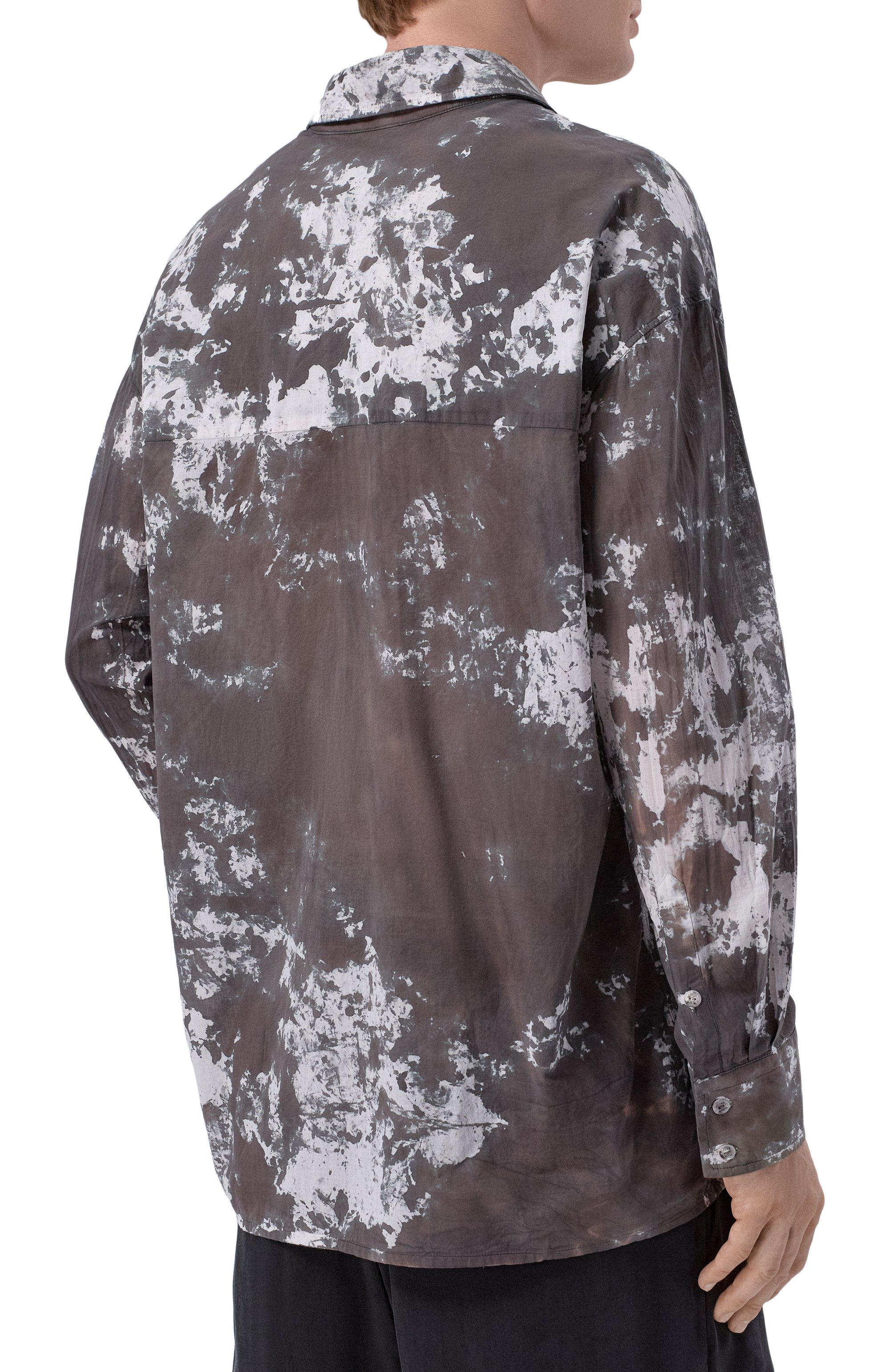 Хлопковая рубашка NEVER ENOUGH темно-серого цвета по цене 39950 руб., арт. 1B5M026-486/MSL019 W062 SH 5, фото 4 Хлопковая рубашка NEVER ENOUGH, арт. 1B5M026-486/MSL019 W062 SH 5, фото 4