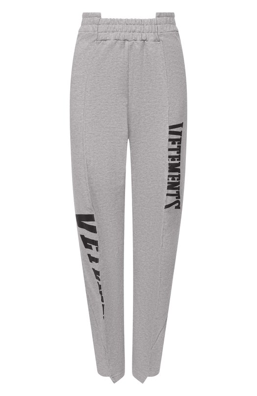 Хлопковые брюки VETEMENTS WE76SP507G/1302 M0LLET0N Серый WE76SP507G/1302 M0LLET0N