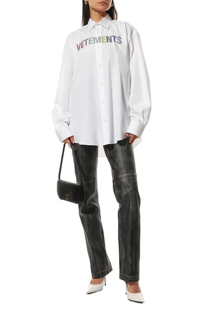Хлопковая рубашка VETEMENTS, арт. UE52SH780W 1000/W, фото 2