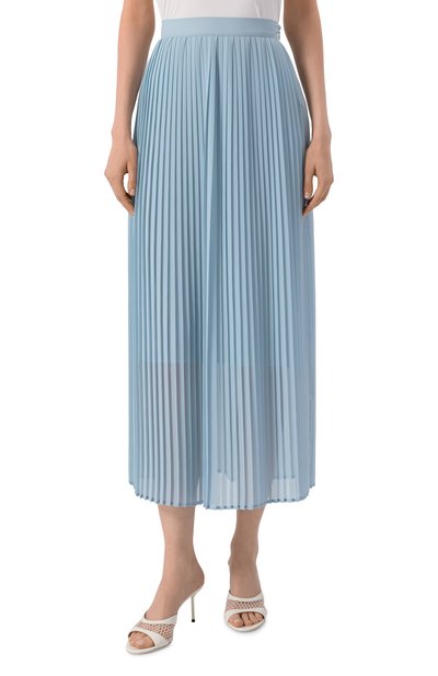Плиссированная юбка MVST голубого цвета по цене 119000 руб., арт. WS61-622MU/SILK, фото 3 Плиссированная юбка MVST, арт. WS61-622MU/SILK, фото 3