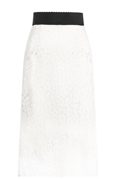 Женская кружевная юбка-миди с широким поясом DOLCE & GABBANA, арт. F4A2PT/HLMCL