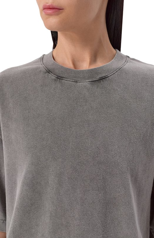 Хлопковая футболка Acne Studios FN-UX-TSHI000018/CL0218 Серый  FN-UX-TSHI000018/CL0218 Фото 5