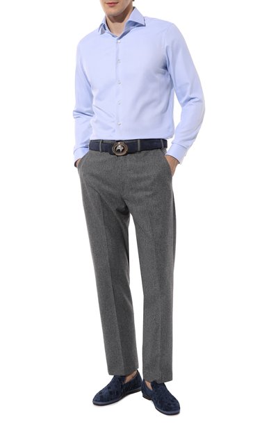 Замшевые лоферы guinea H`D`S`N BARACCO синего цвета по цене 58300 руб., арт. GUINEA.S.3*, фото 2 Замшевые лоферы guinea H`D`S`N BARACCO, арт. GUINEA.S.3*, фото 2