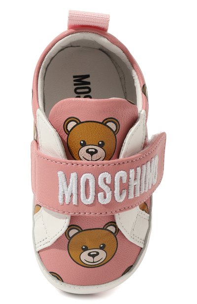 Кожаные пинетки MOSCHINO, арт. 75810, фото 4