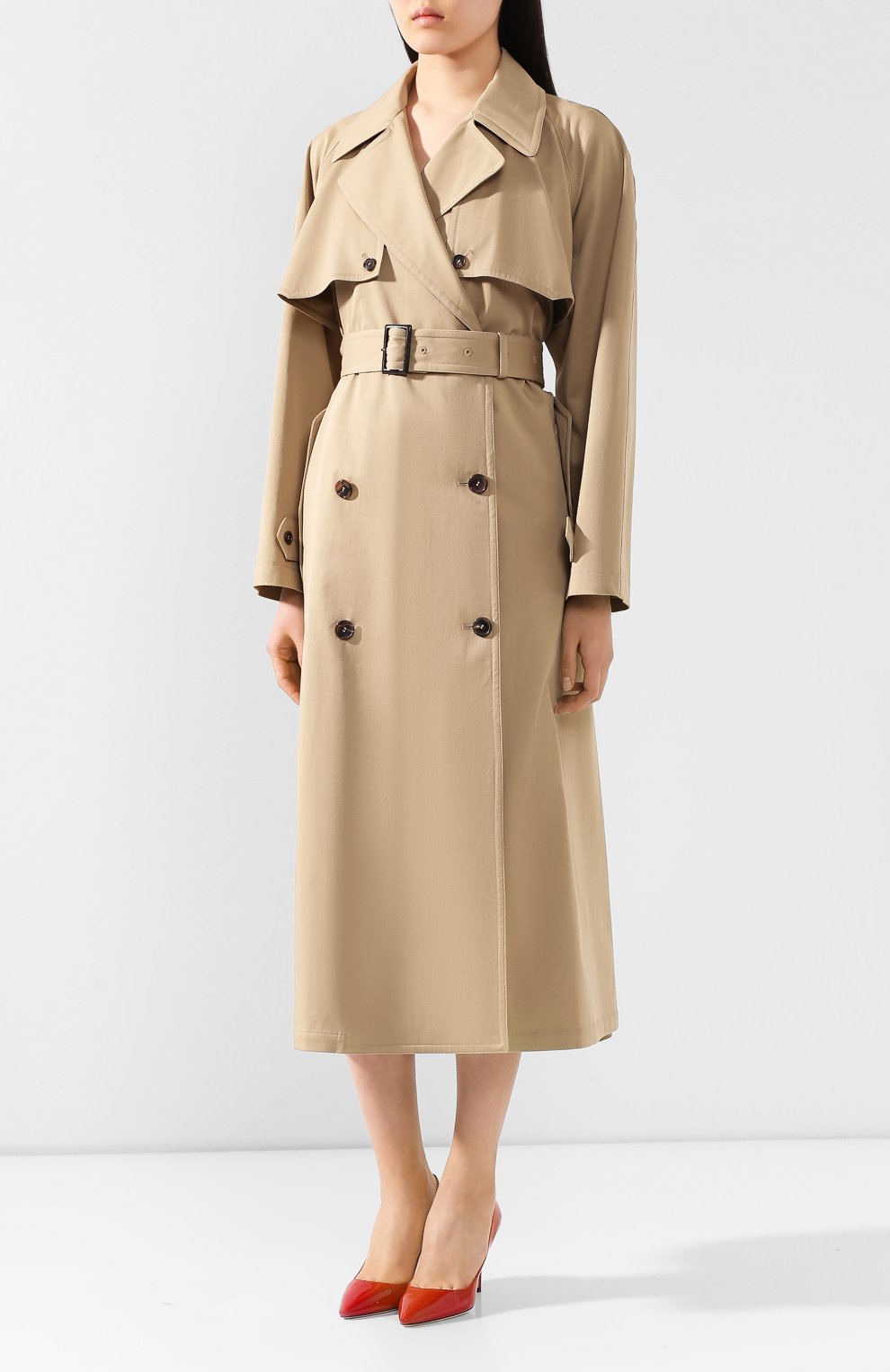 Хлопковый тренч DOLCE & GABBANA бежевого цвета по цене 246000 руб., арт. F0Z82T/FUFGA, фото 3 Хлопковый тренч DOLCE & GABBANA, арт. F0Z82T/FUFGA, фото 3