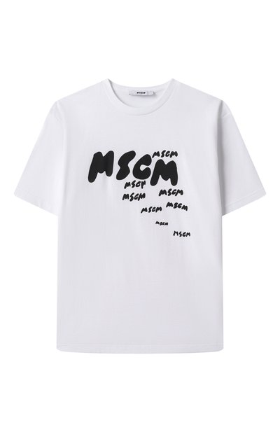 Хлопковая футболка MSGM KIDS, арт. S5MSJBTH008