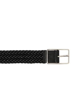 Мужской текстильный ремень CORNELIANI черного цвета, арт. 93V311-9320804 | Фото 4 (Нос: Не проставлено; Материал сплава: Проставлено; Материал: Текстиль; Случай: Повседневный)