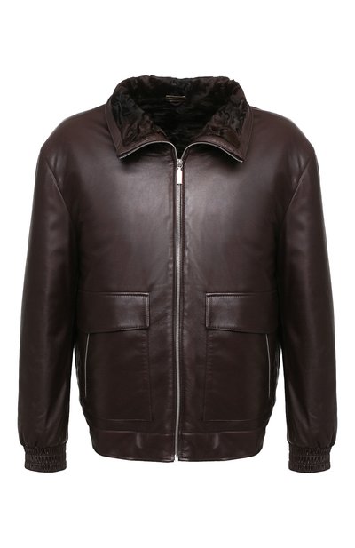 Мужской кожаный бомбер ZILLI, арт. MAU-GALIE-01763/0001