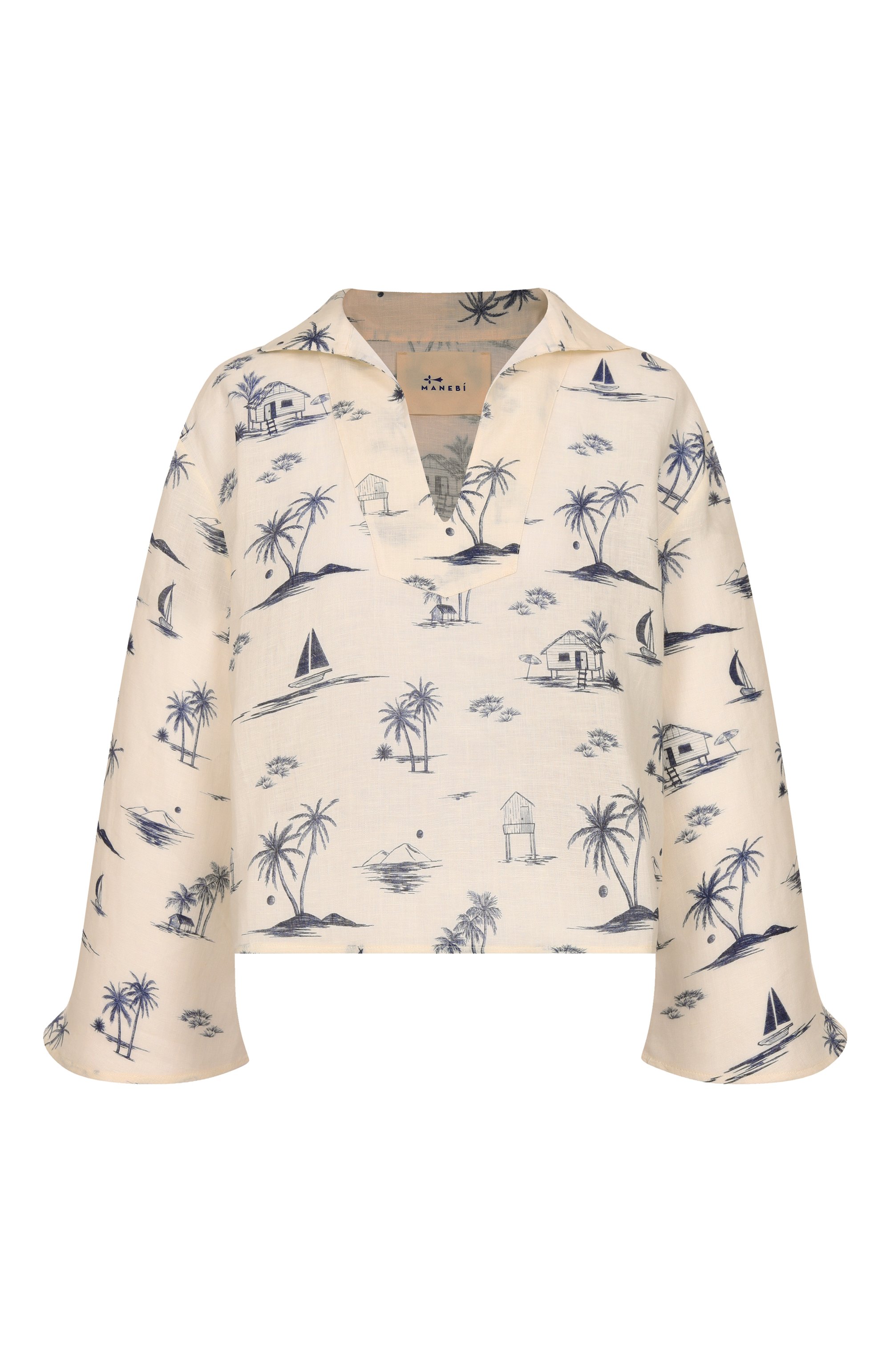 Льняная блузка MANEBI, арт. L81FJ, фото 1