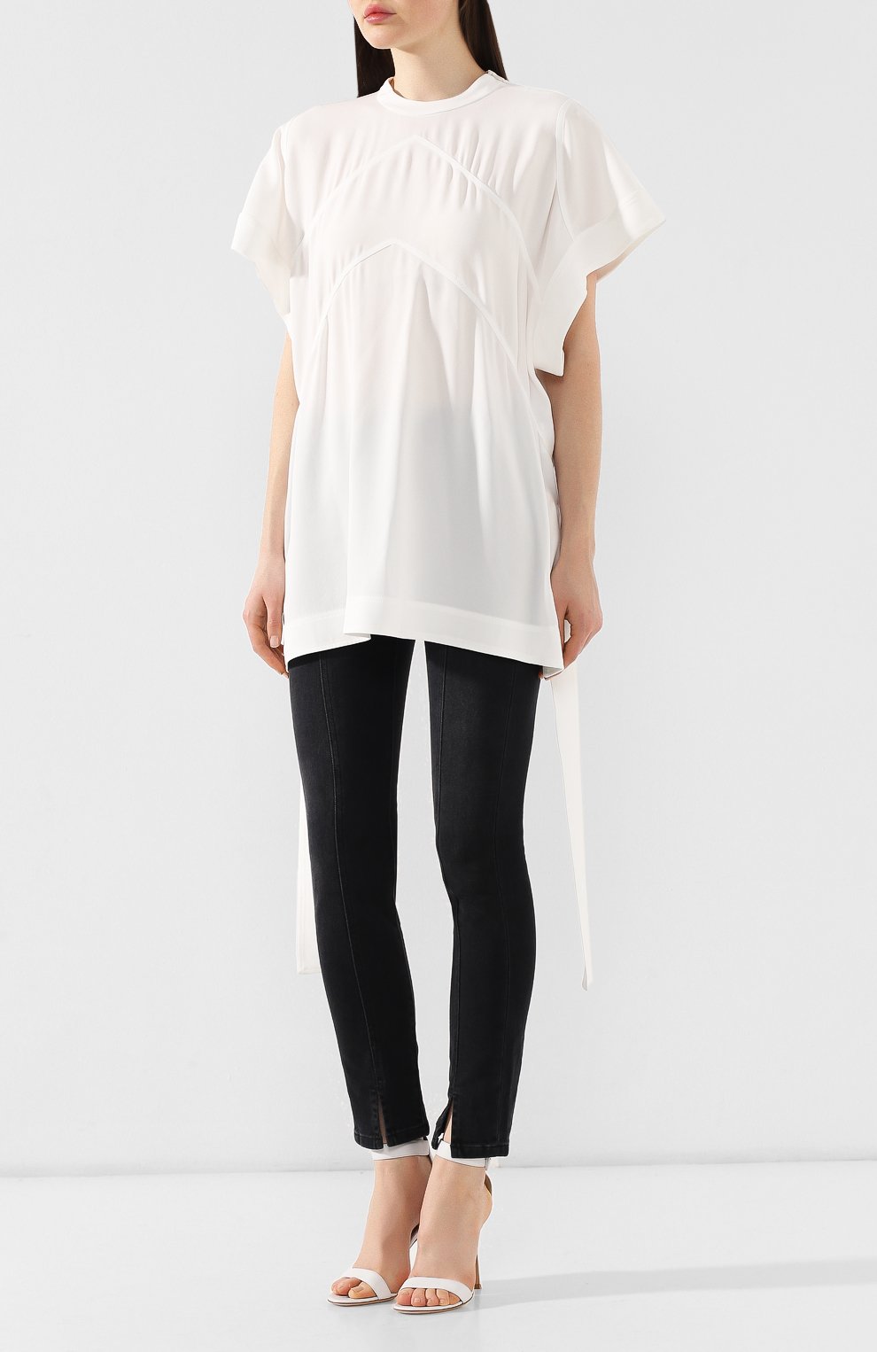 Блузка из вискозы GIVENCHY белого цвета по цене 92950 руб., арт. BW60HA120H, фото 3 Блузка из вискозы GIVENCHY, арт. BW60HA120H, фото 3
