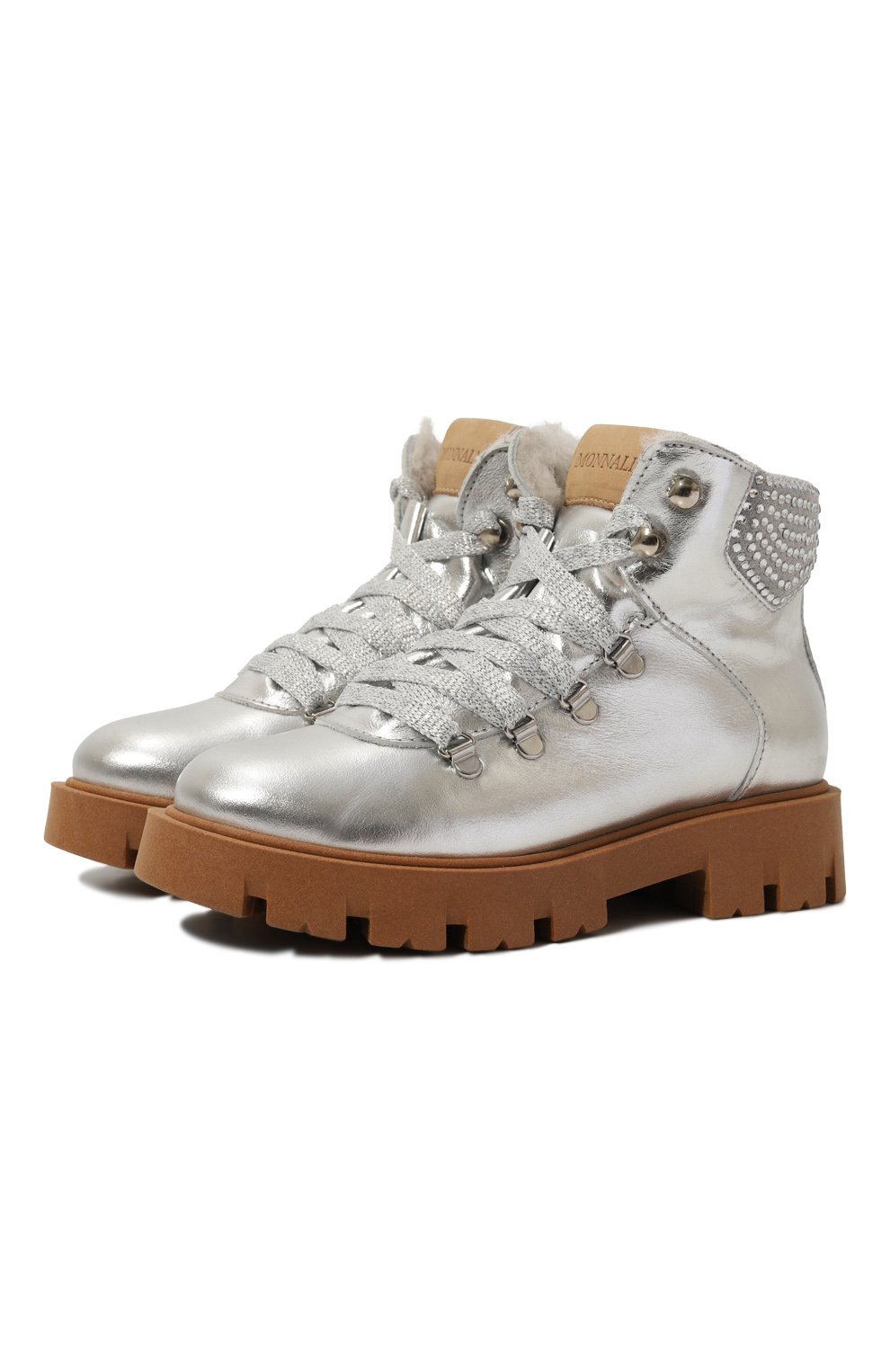 Кожаные ботинки MONNALISA, арт. 8CD008M, фото 1