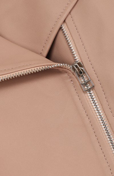 Укороченная кожаная куртка с косой молнией YVES SALOMON ENFANT, арт. 8EEV200XXAPSY/14, фото 3