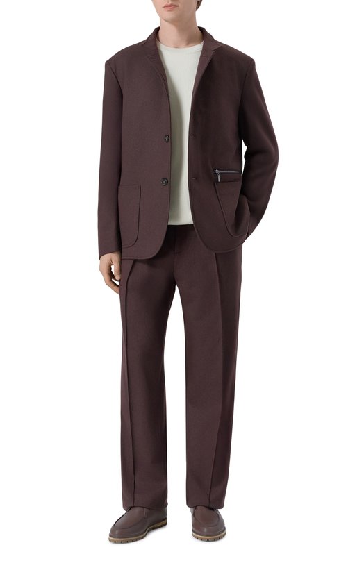 Шерстяные брюки 12 STOREEZ 134133 Коричневый  134133 Фото 2