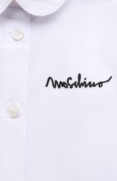 Детское комплект из блузки и сарафана MOSCHINO черного цвета, арт. HDK02T/N0Z91/4A-8A | Фото 7 (Рукава: Дл�инные; Материал сплава: Проставлено; Драгоценные камни: Проставлено; Материал подклада: Купро)