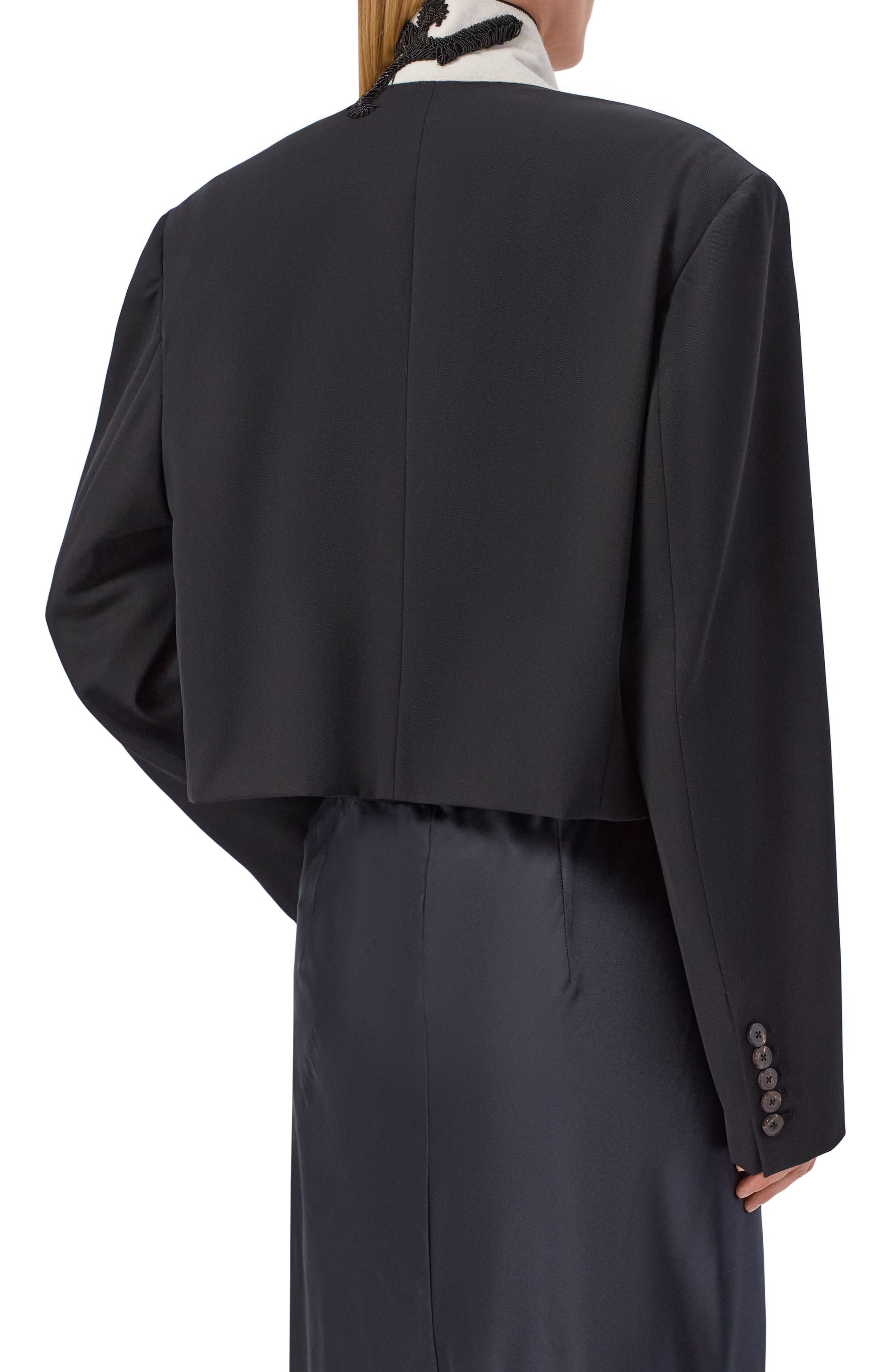 Шерстяной жакет DRIES VAN NOTEN черного цвета по цене 257000 руб., арт. 010419/3122, фото 4 Шерстяной жакет DRIES VAN NOTEN, арт. 010419/3122, фото 4