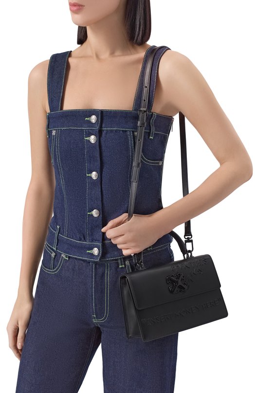 Сумка Jitney 1.4 Off-White 0WNP062C99LEA003 Чёрный  0WNP062C99LEA003 Фото 2