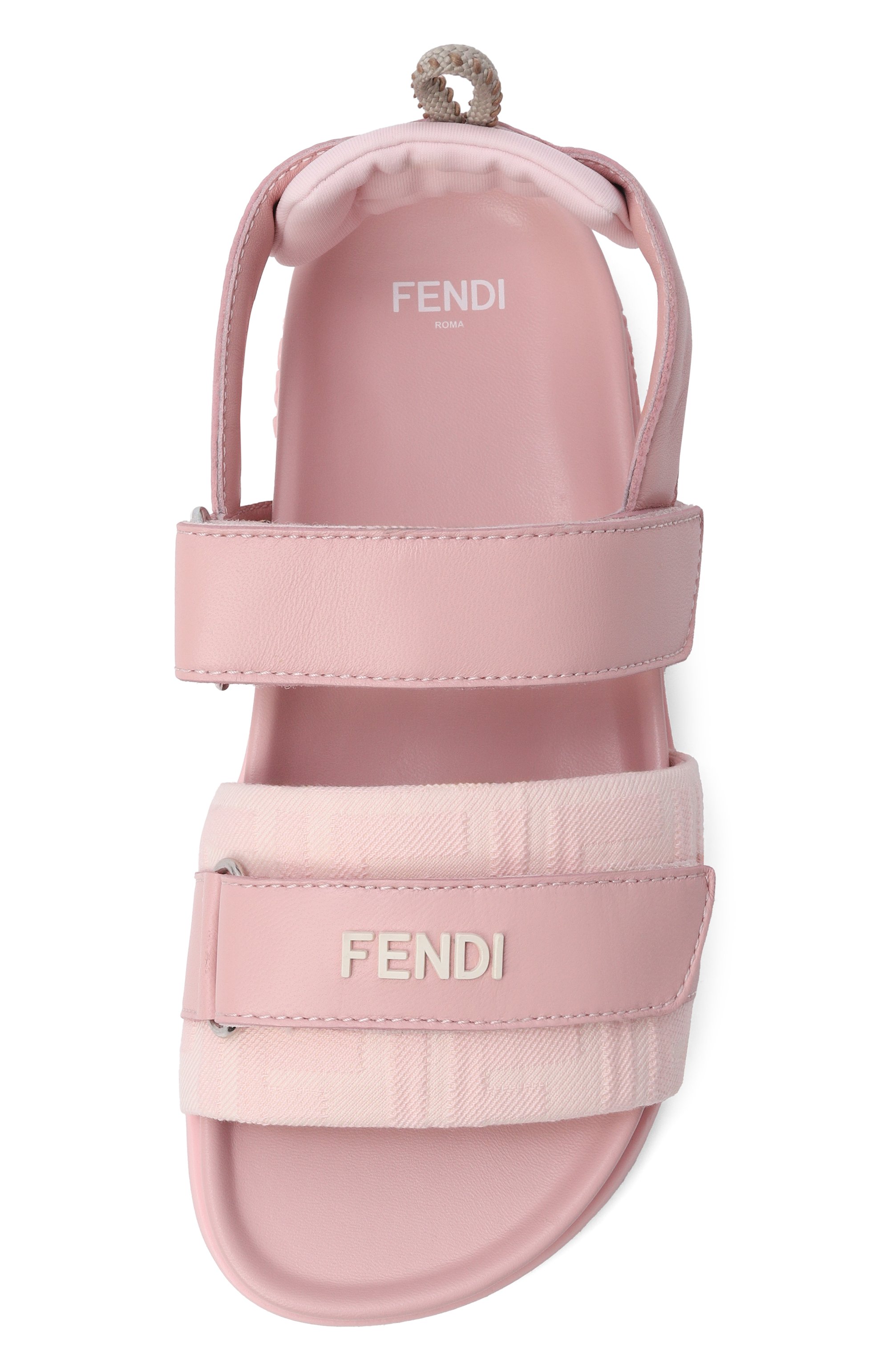 Кожаные сандалии FENDI светло-розового цвета по цене 49950 руб., арт. JMR554/AWK4_001, фото 4 Кожаные сандалии FENDI, арт. JMR554/AWK4_001, фото 4