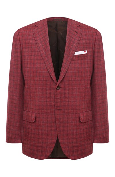 Мужской пиджак из кашемира и льна KITON, арт. UG81K06R08