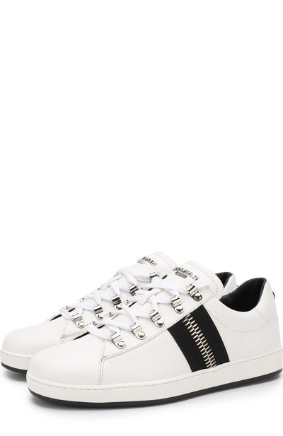 Кожаные кеды eric на шнуровке BALMAIN, арт. W8HC339/PTCF, фото 1