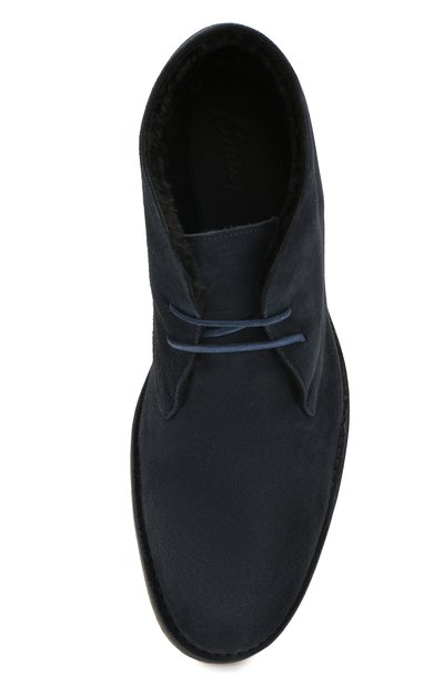 Замшевые ботинки BRIONI темно-синего цвета по цене 81900 руб., арт. QQC20L/P8712, фото 5 Замшевые ботинки BRIONI, арт. QQC20L/P8712, фото 5