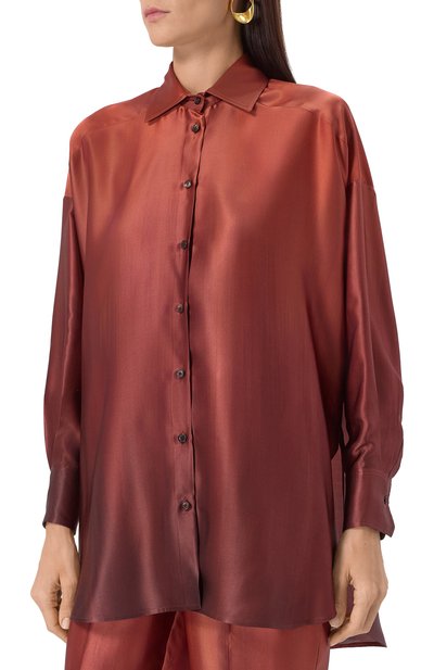 Шелковая блузка KITON, арт. D51402K0909E02, фото 3