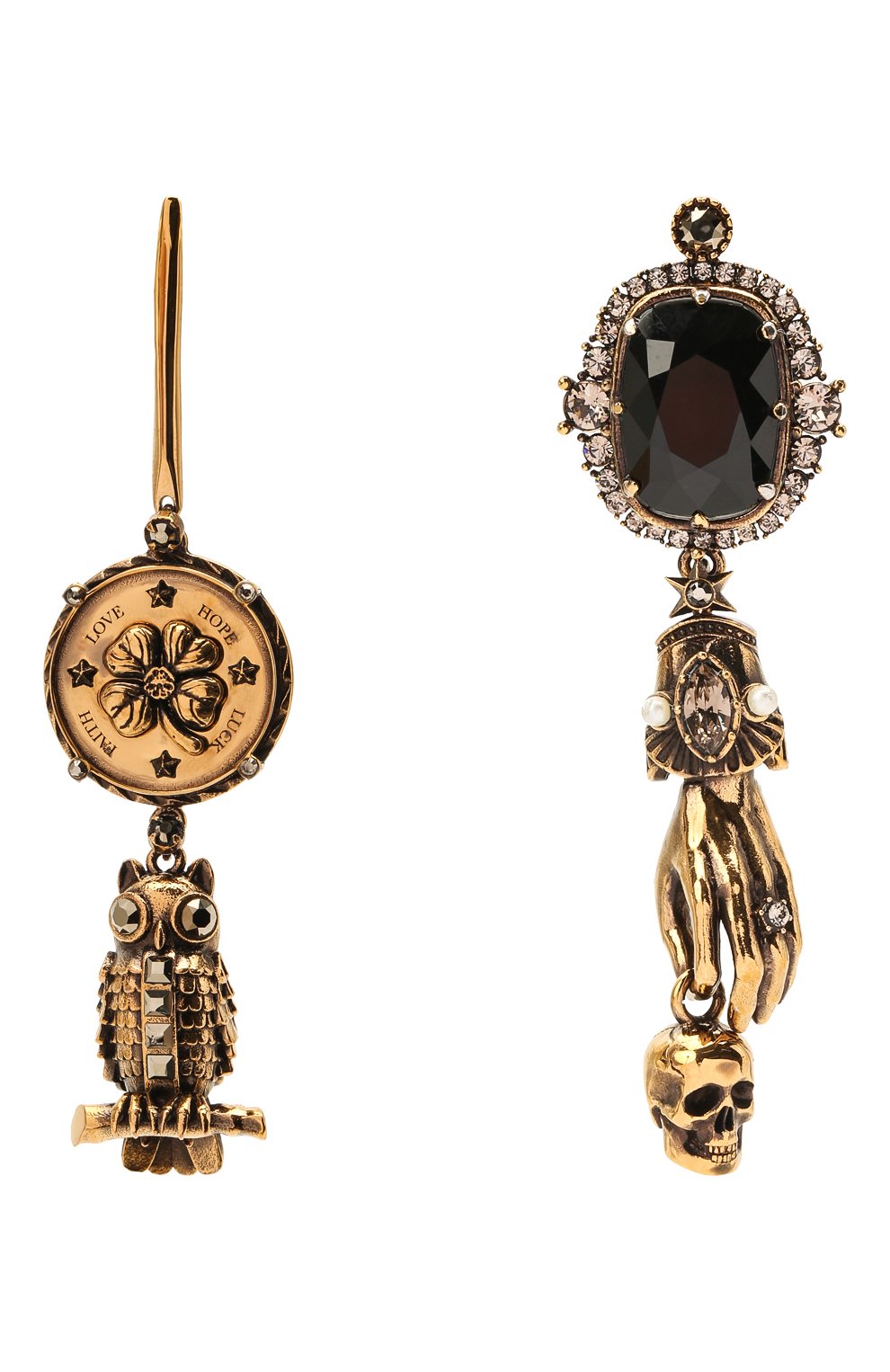 Серьги ALEXANDER MCQUEEN золотого цвета по цене 58200 руб., арт. 650458/J160Z, фото 1 Серьги ALEXANDER MCQUEEN, арт. 650458/J160Z, фото 1