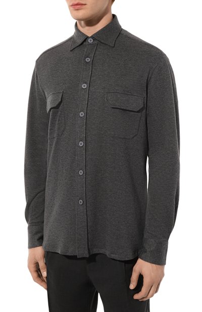 Рубашка из хлопка и кашемира STEFANO RICCI, арт. CJ007117/TE2602, фото 3