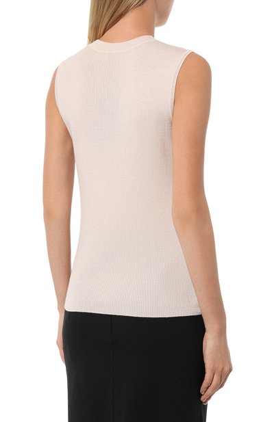 Топ из шерсти и шелка WINDSOR бежевого цвета по цене 25900 руб., арт. 52 DP306/10014631, фото 4 Топ из шерсти и шелка WINDSOR, арт. 52 DP306/10014631, фото 4