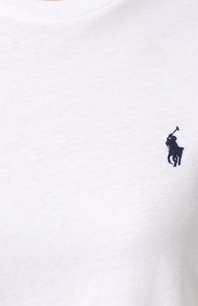 Хлопковая футболка POLO RALPH LAUREN белого цвета по цене 8590 руб., арт. 211734144, фото 5 Хлопковая футболка POLO RALPH LAUREN, арт. 211734144, фото 5