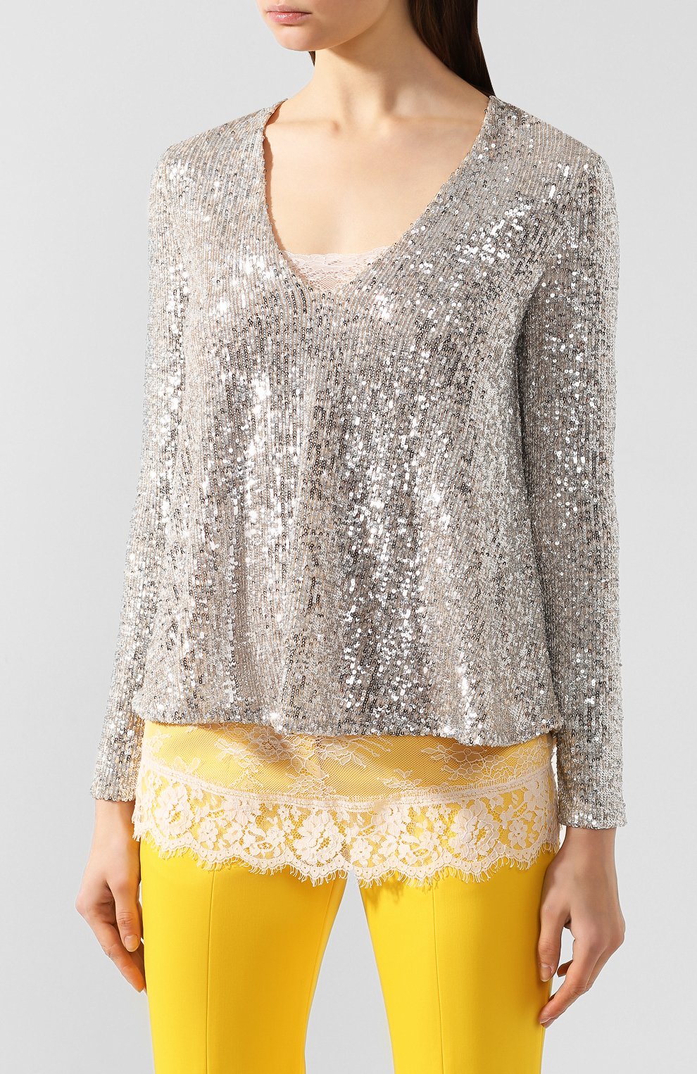 Хлопковый топ ERMANNO ERMANNO SCERVINO, арт. 45T TS02 PAI, фото 3