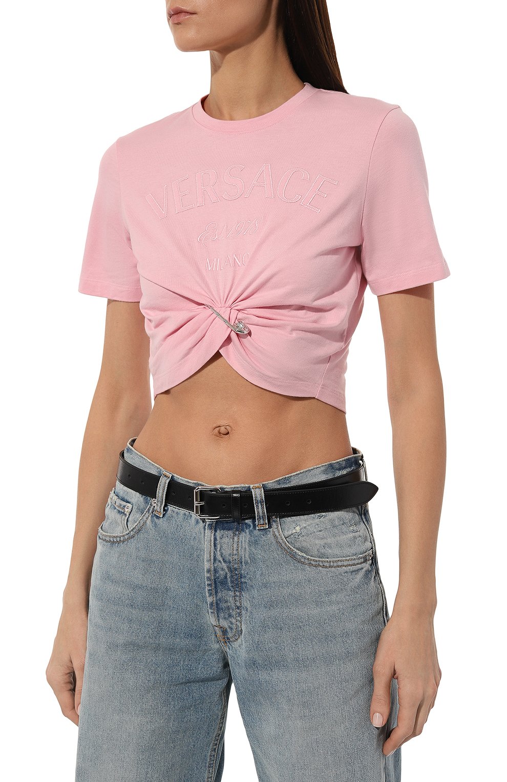 Хлопковая футболка VERSACE, арт. 1013606/1A10140, фото 3