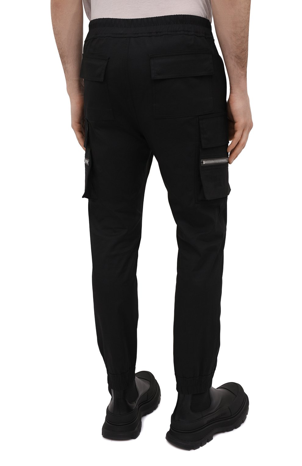 Хлопковые джоггеры RICK OWENS, арт. RU21S6396/TE, фото 4